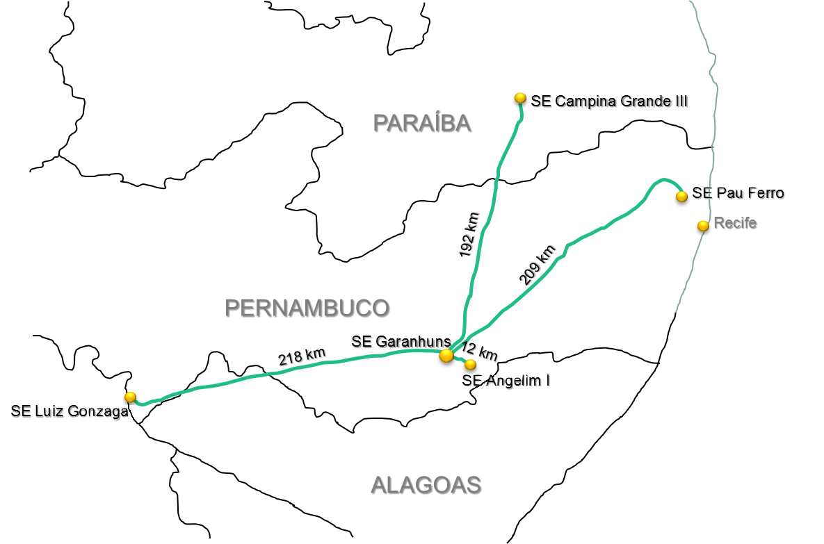 mapa dos sistemas elétricos